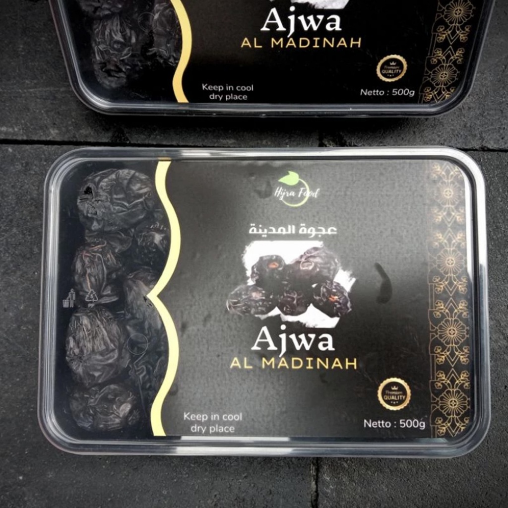 

Kurma AJWA Premium Al Madinah 500g Jumbo | Manis Lembut Asli | Original Pack
