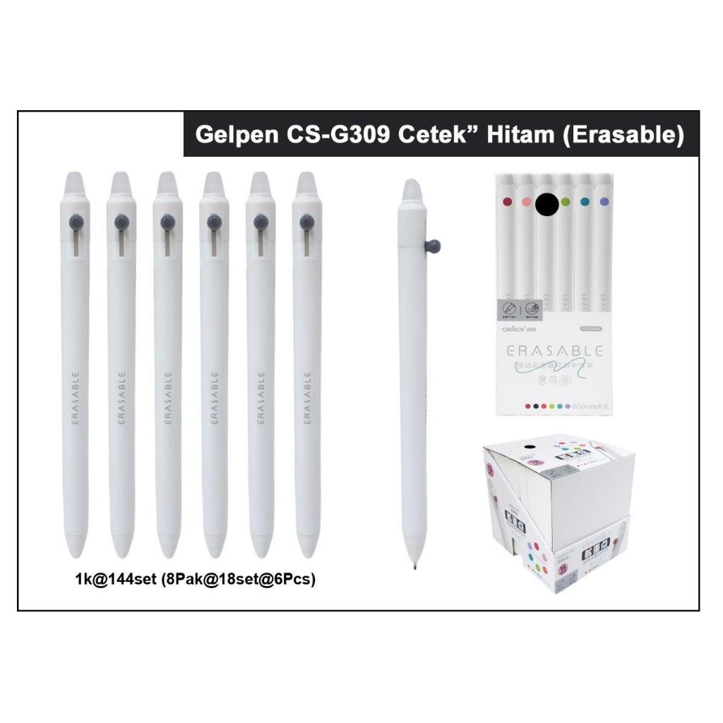 

ballpoint hapus eraseable chosch ( isi 6) warna hitam semua / warna warni( ada 2 macam variasi) model cetrek kode cs 309