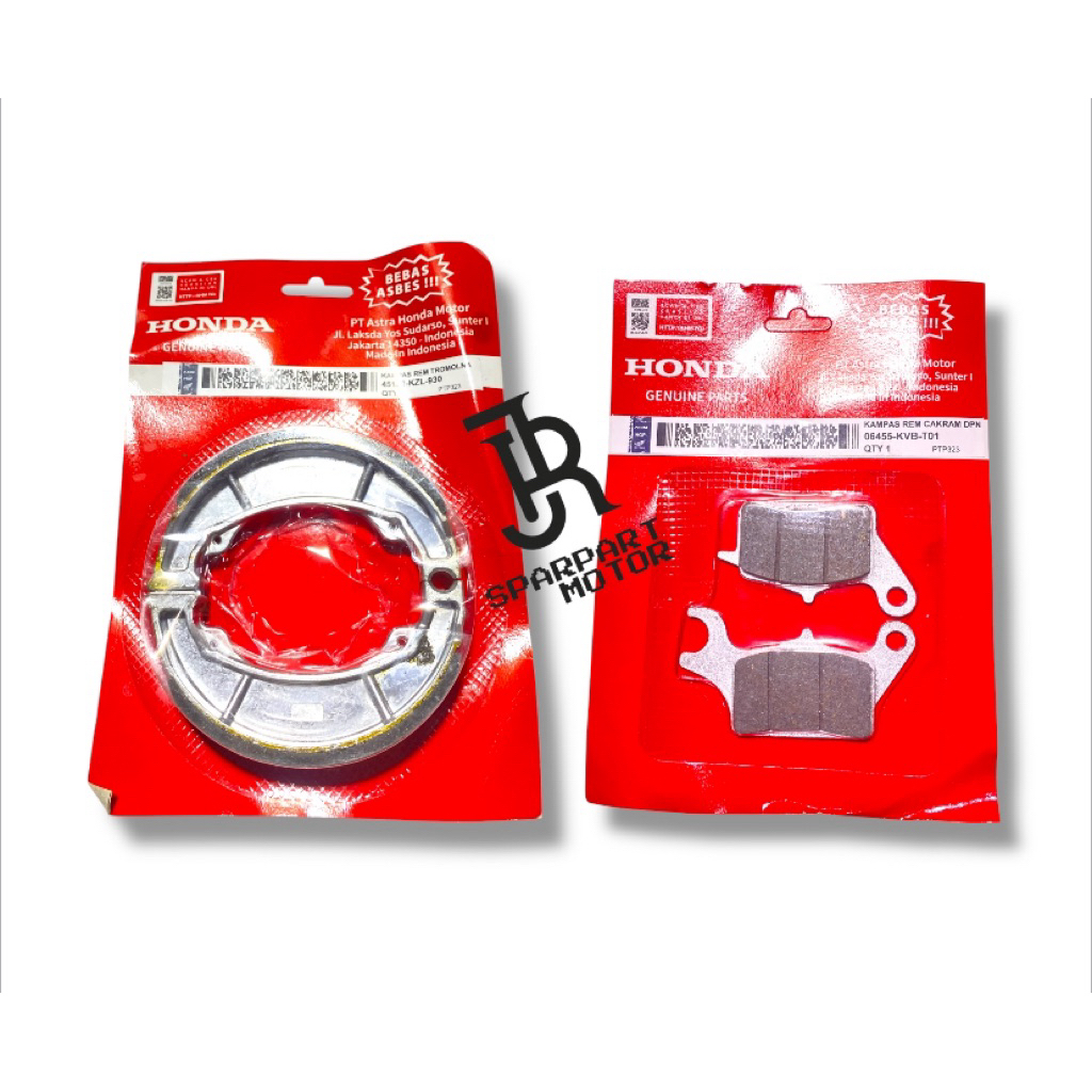 SATU PAKET KAMPAS REM DEPAN DAN BELAKANG SET DAN SATUAN HONDA MATIC VARIO BEAT SCOOPY SPACY DLL HOND