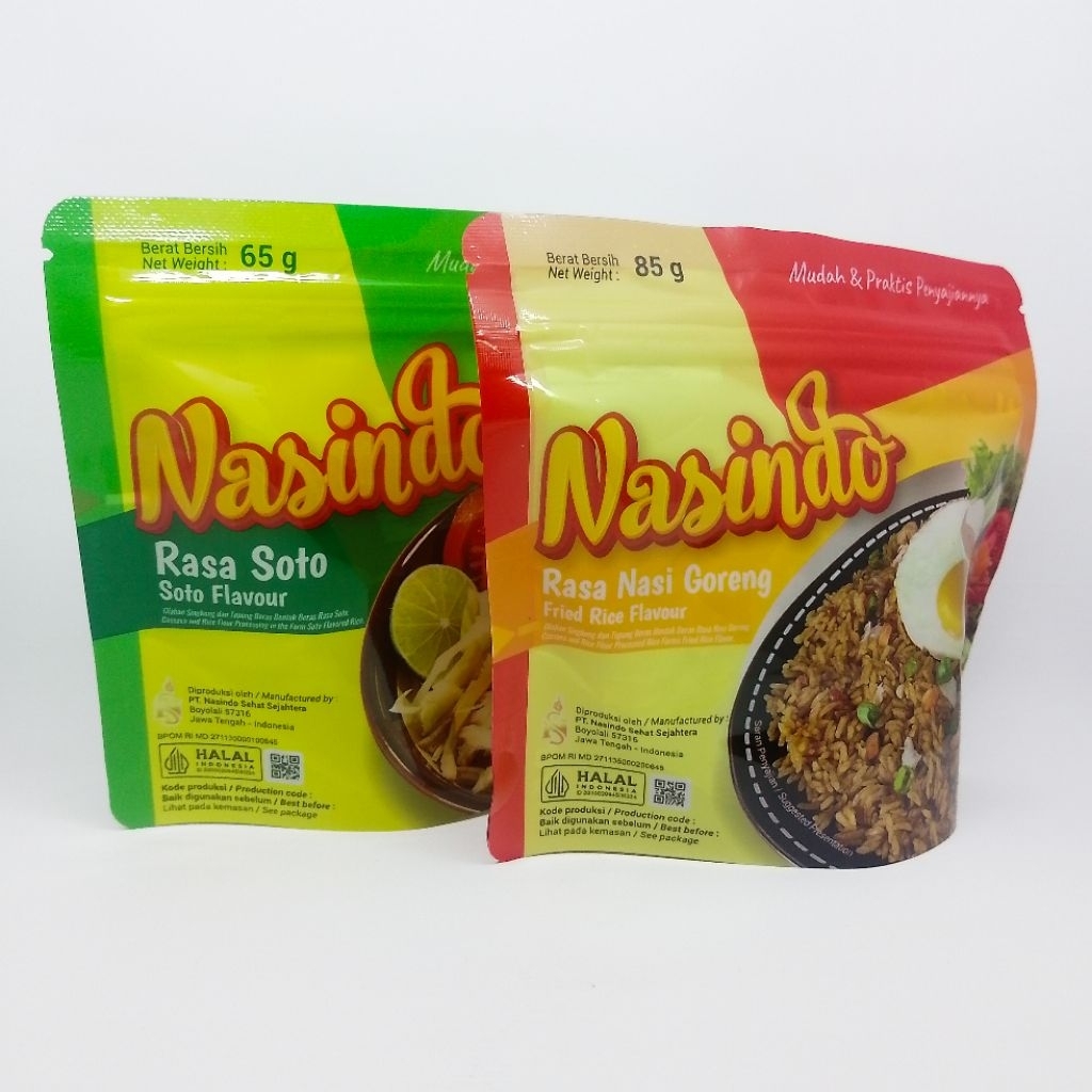 

NASINDO Nasi Instan Cocok Buat Camping Rasa Nasi Goreng Rasa Soto