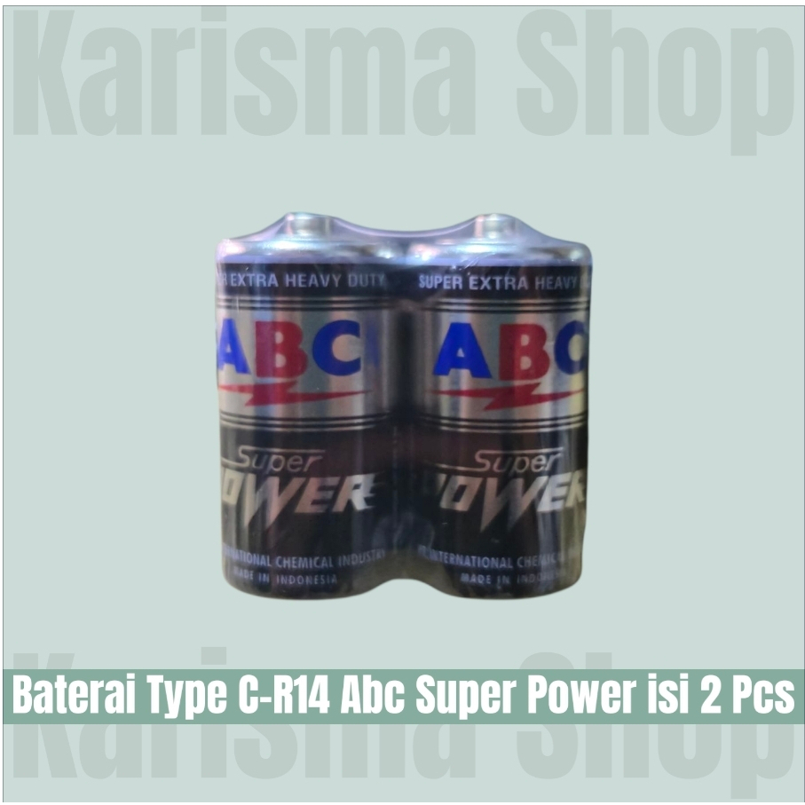 Batre SuperPower C R14 tanggung isi 2 pcs / baterai / battery / batu abc Type C