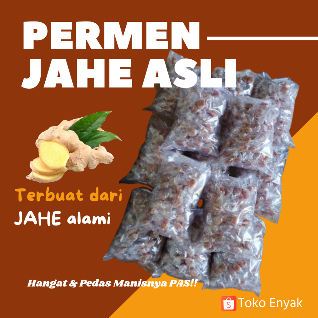 

Permen Jahe Asli 1 Pack Isi 100 Pcs / Melegakan Tenggorokan / Mengatasi Mual & BIsa untuk Ibu Hamil