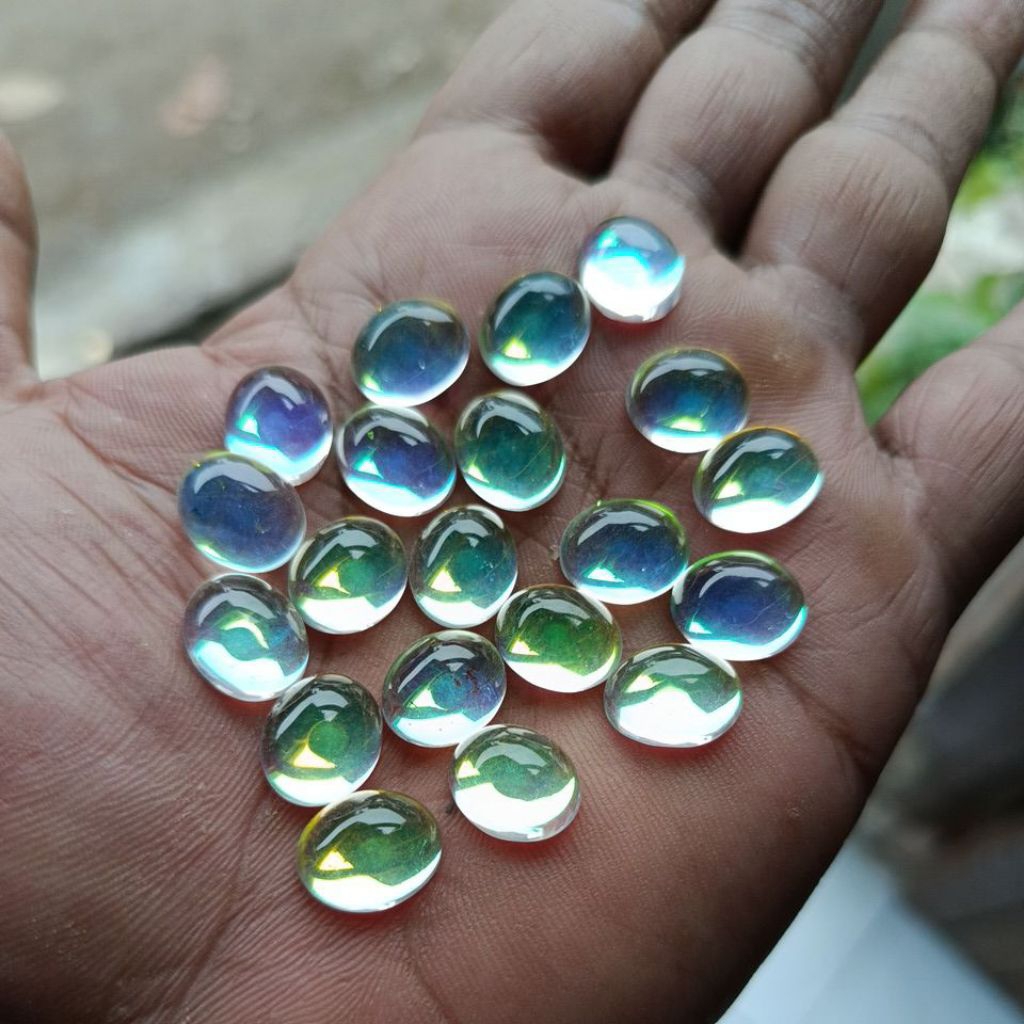 grosir batu akik 1 kodi ( 20 pcs) kalimaya pelangi 12x10