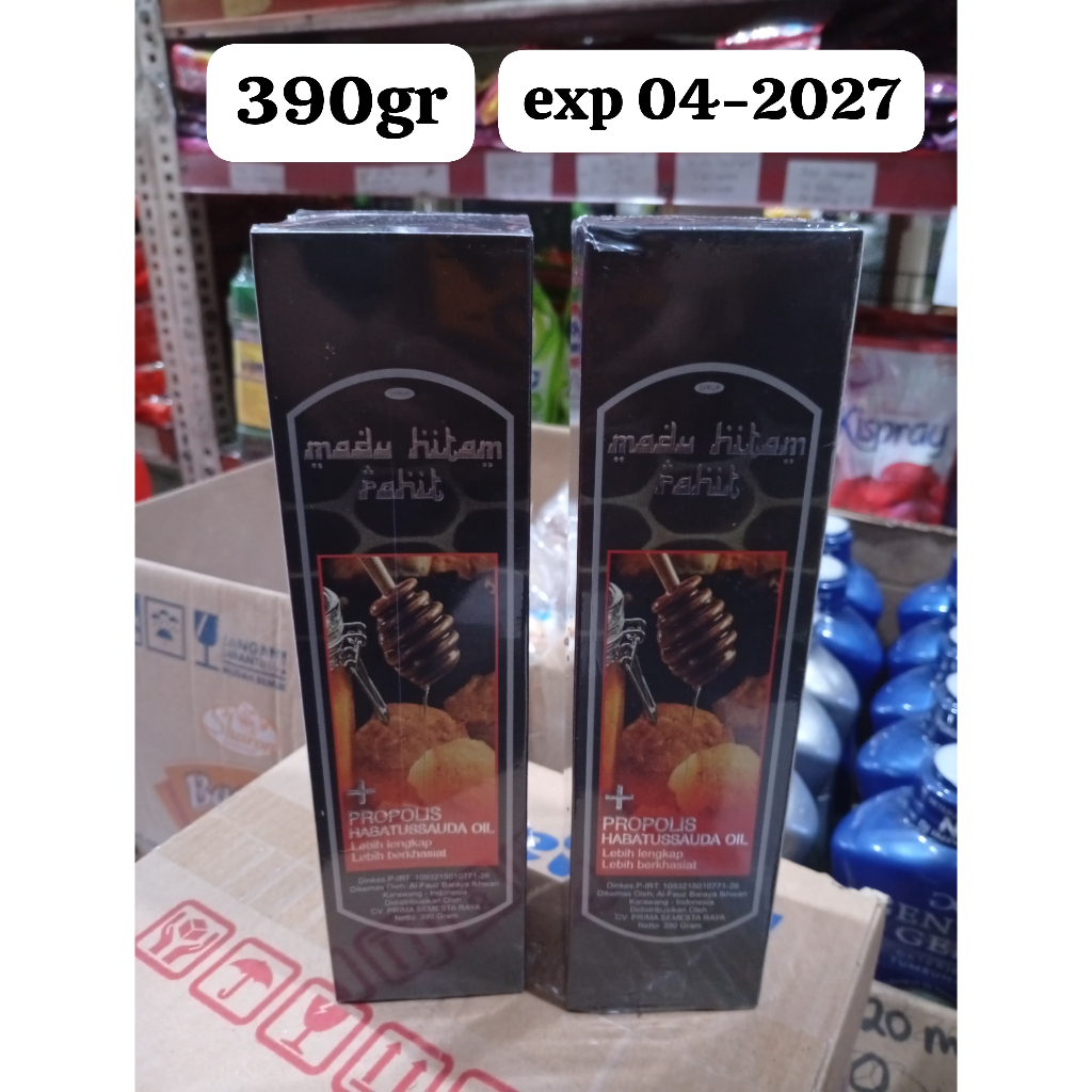 

ORI Madu Hitam Pahit Al Fauz + Propolis dan Habbatusauda 390gr Asli Original