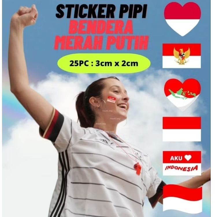 

[25pc] Sticker pipi Hari Kemerdekaan Dirgahayu Indonesia