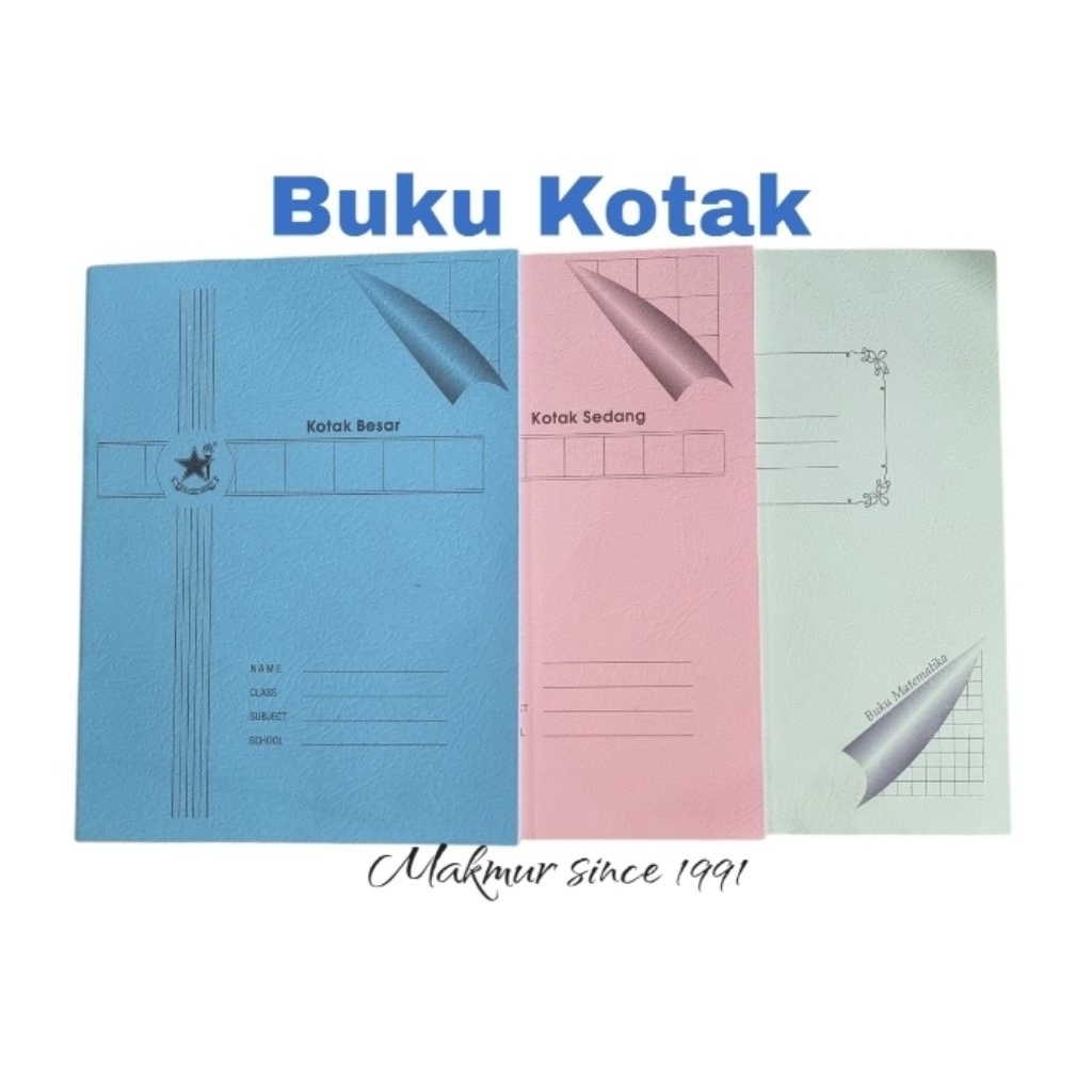 

Buku Kotak Besar/ Buku Kotak Sedang/ Buku Kotak Kecil Bintang Obor isi 38 lembar