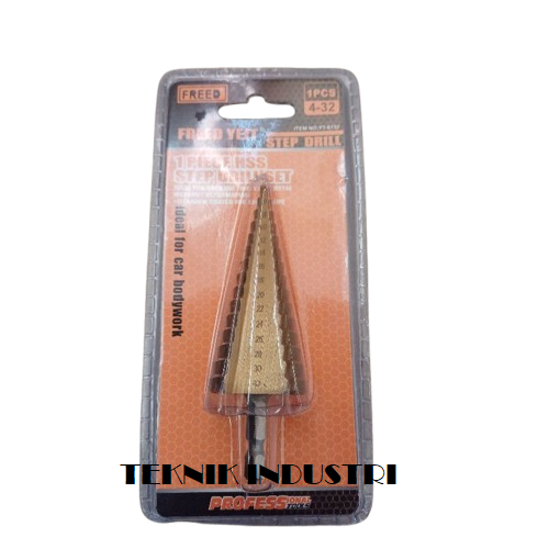 Mata Bor Pagoda Spiral Drill Step Down Titanium 4-32mm Blister freed/Mata Bor Pagoda Bor Besi Pagoda