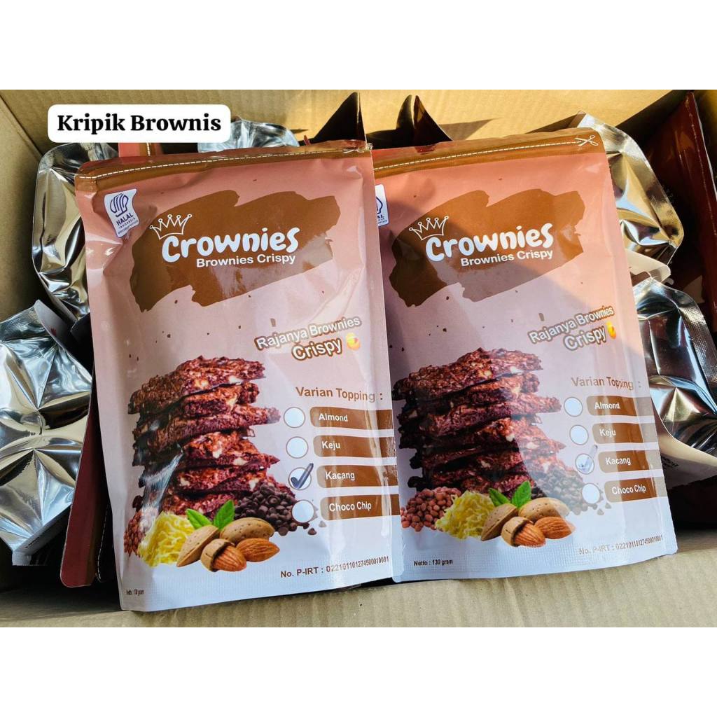 

CROWNIES Brownies Crispy Kering 130 Gram