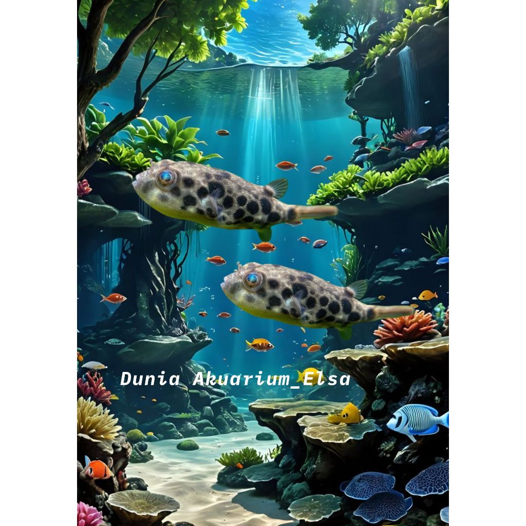 Hiasan Akuarium Fahaka Puffer