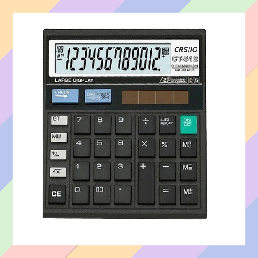 

TG84 Kalkulator Dagang 12 DIGIT Besar Alat Hitung Digital Toko Sekolah Kantor Gudang 33B4