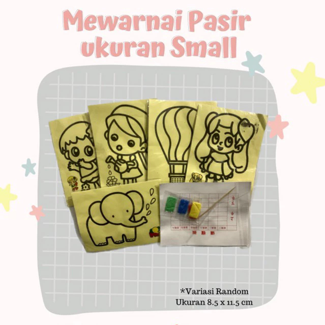 Mainan Anak Mewarnai Pasir / Mainan Mewarnai / Lukis Pasir