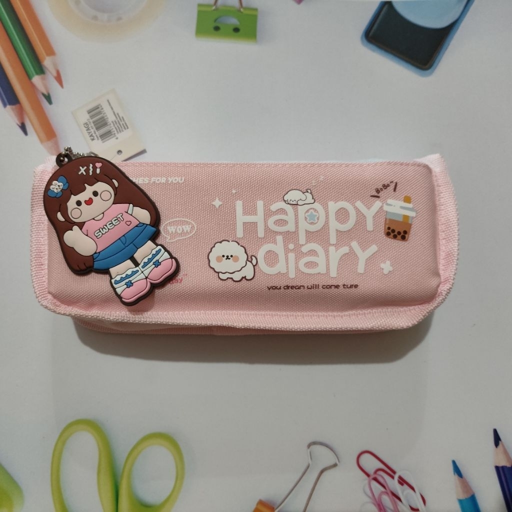 

Kotak Pensil Kain Tebal Kayagi Happy Diary KY-7612