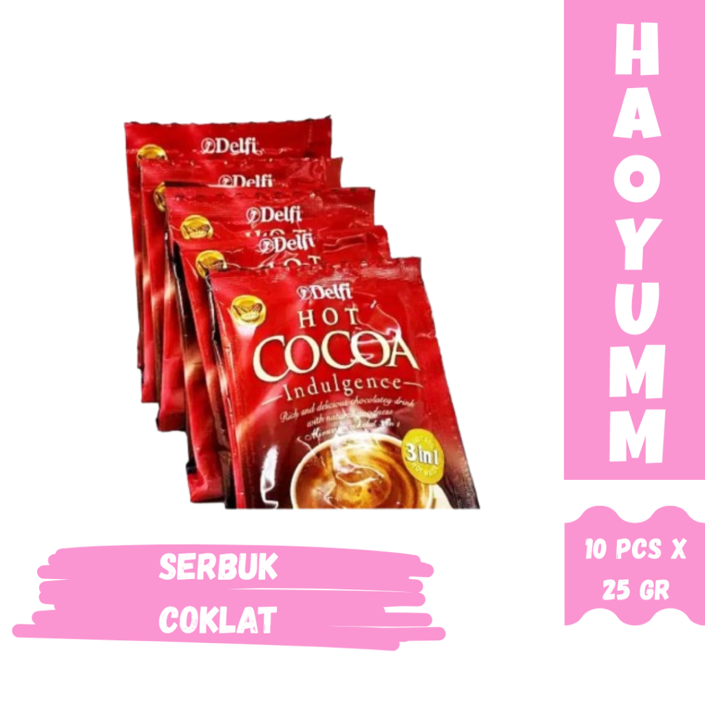 

Delfi Hot Cocoa Indulgence Minuman Serbuk Cokelat 10 x 25gr [HAOYUMM]
