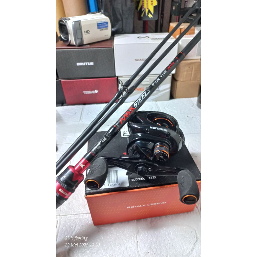 set joran KASTKING MAXSTEEL (doble top section) + REEL KASTKING ROYALE XCD