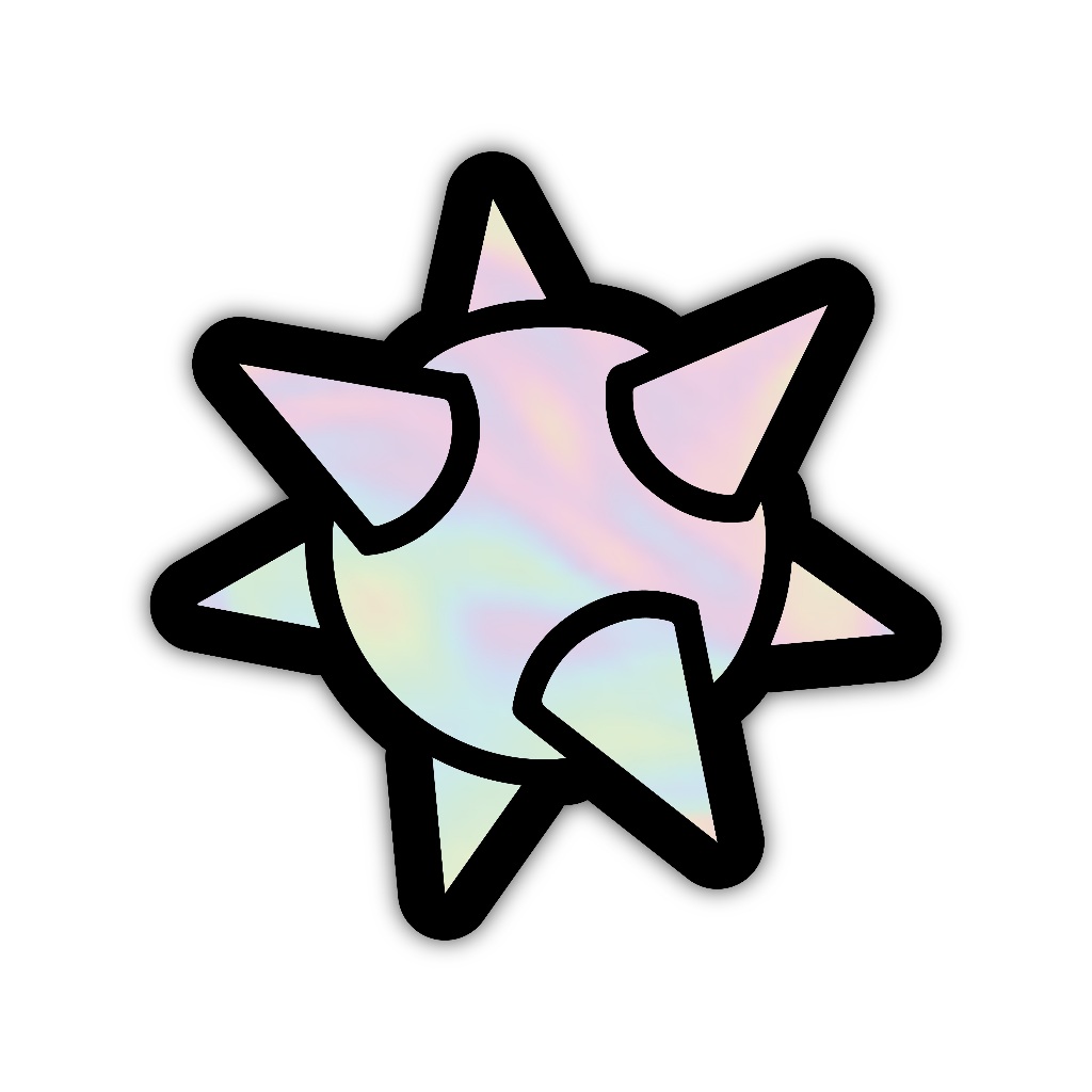 

Z426 sticker ranjau aesthetic, stiker hologram satuan