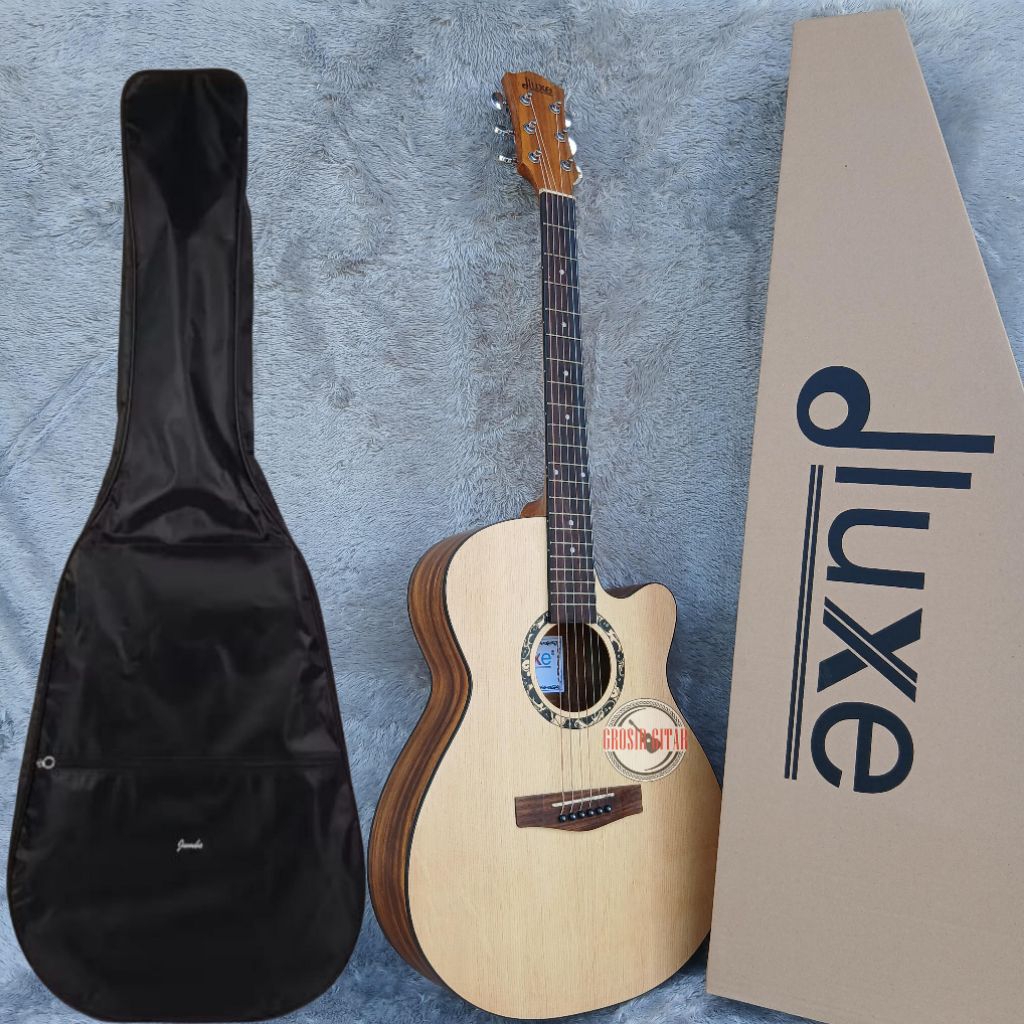 Gitar dluxe DF-100 Akustik Cutway Original DF100 Guitar Dluxe DF 100 Acoustic Cutaway Concert