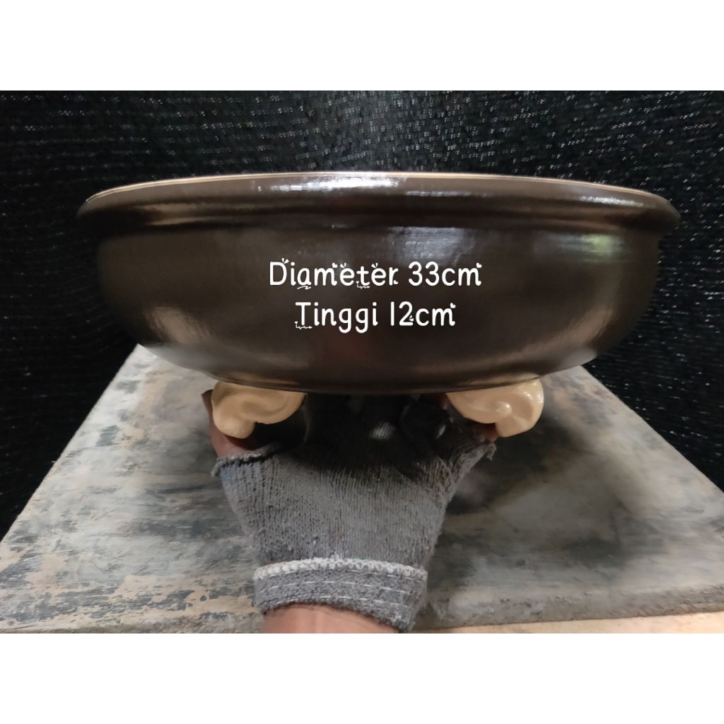 Pot bonsai bulat besar