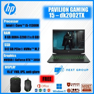 HP Pavilion Gaming 15-dk2002TX i5-11300H 8GB 512GB RTX3050 4GB W10 OHS