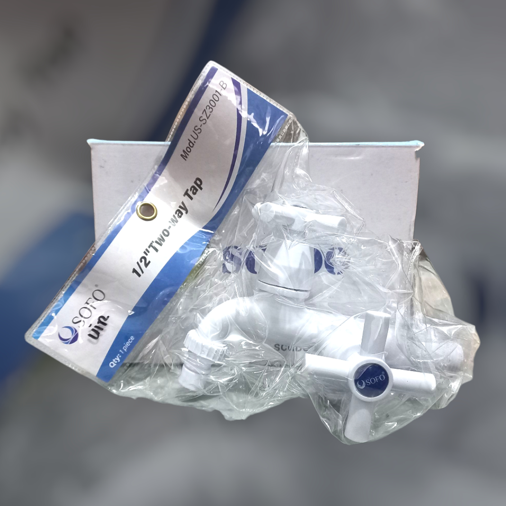 KRAN SHOWER PVC 2 CABANG - SOFO 1/2" TWO-WAY TAP US-SZ3001-B