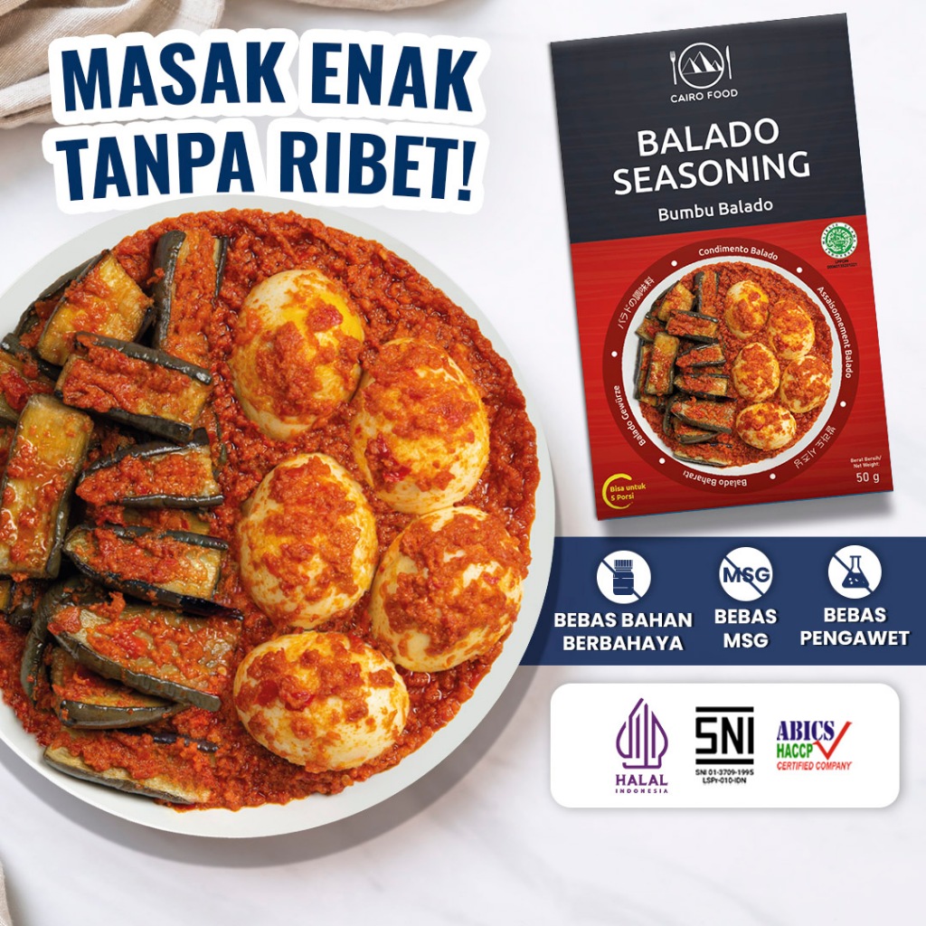 

Bumbu Balado Tanpa Garam & Gula Sehat - Cairo Food