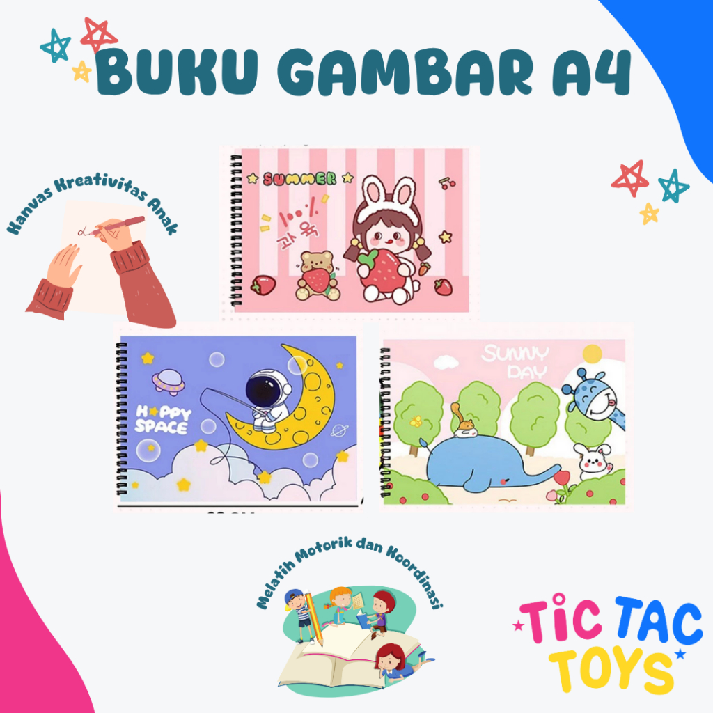 

TicTacToys Buku Gambar Anak A4 Lucu Back To School