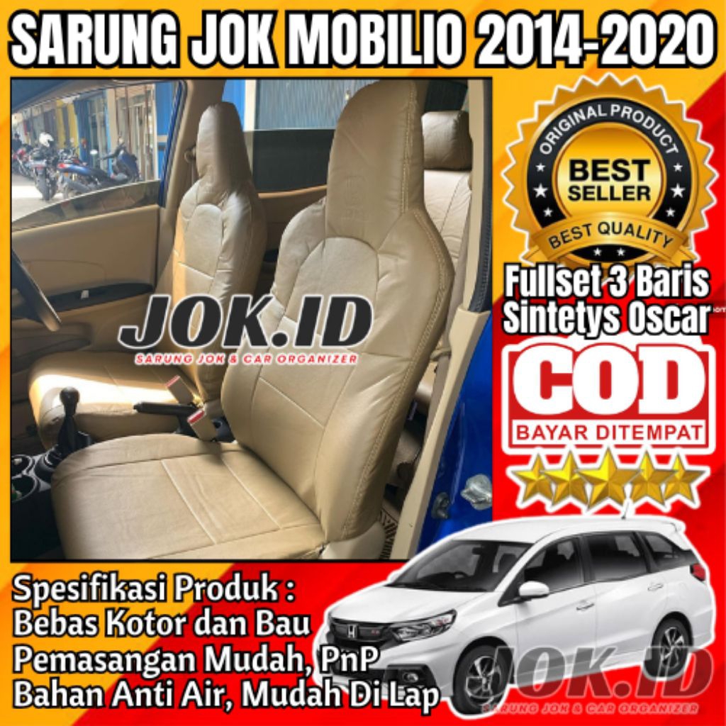 Fullset Cover Jok / Sarung Jok Honda MOBILIO (2014 -2016) (2017 -2020)