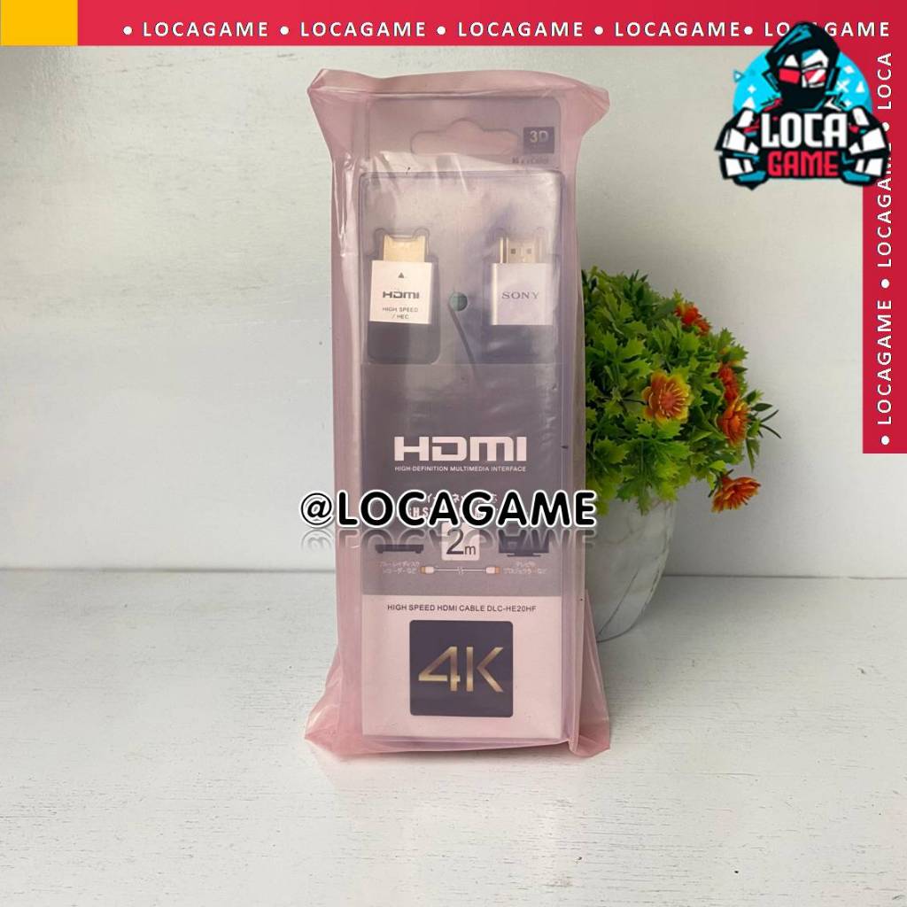 KABEL HDMI HIGH SPEED HDMI RESOLUSI 1080P MERK SONY UNTUK PS3 PS4 PS5 DLL PACK MERAH