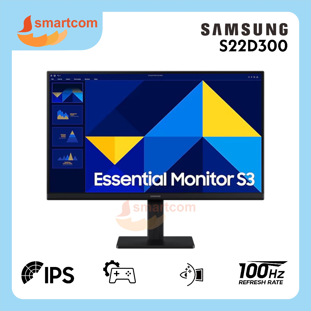 Monitor Samsung LED IPS S3 S22D300 - Full HD 22" Inch - LS22D300GAEXXD