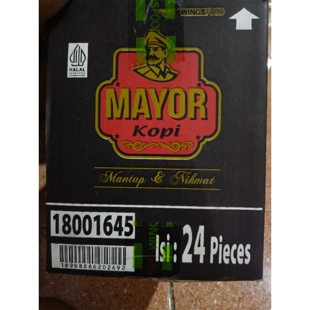 

Kopi Mayor kemasan 120gram 1karton isi 24pcs