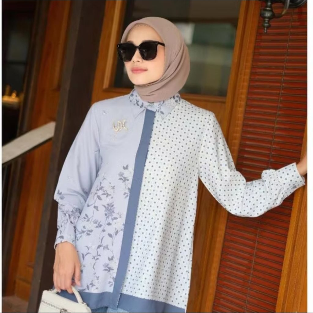 NEW  Vanilla monogram blouse peony