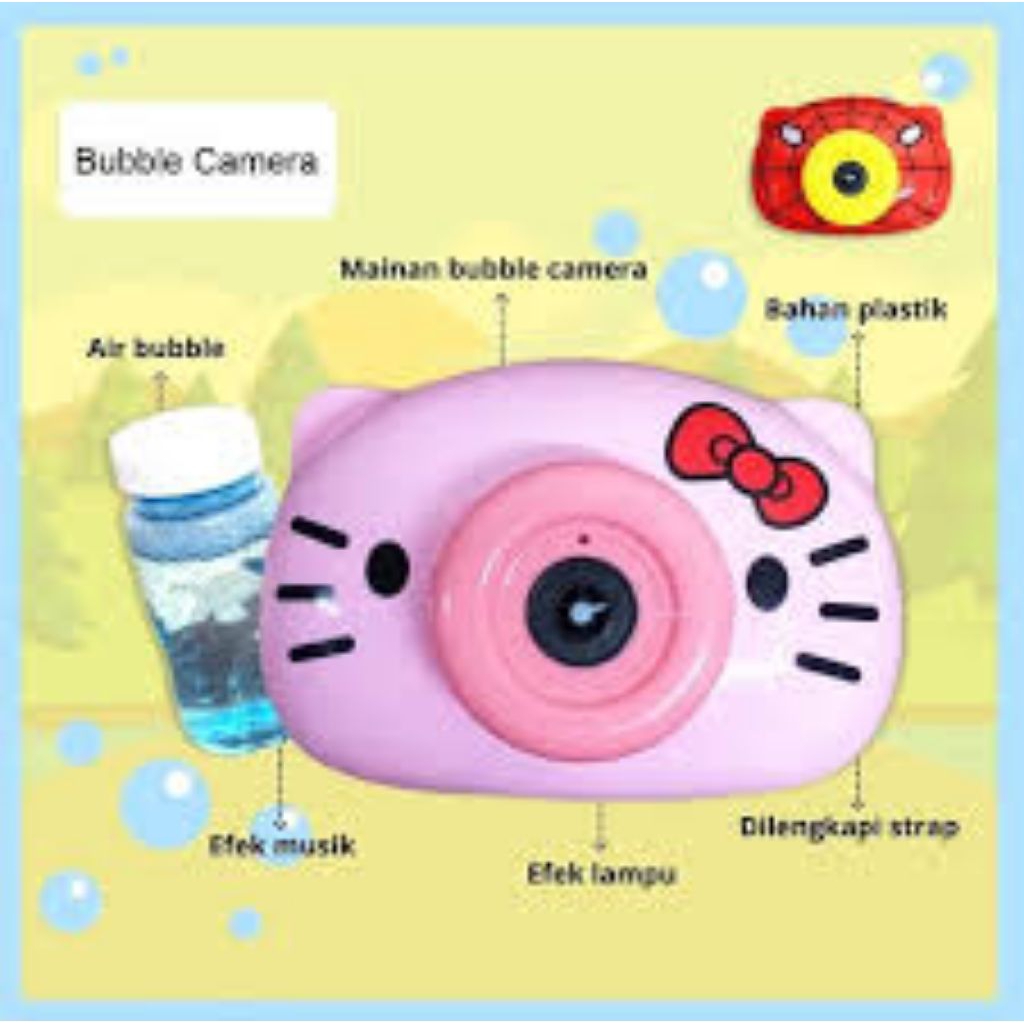 mainan anak kamera bubble gelembung