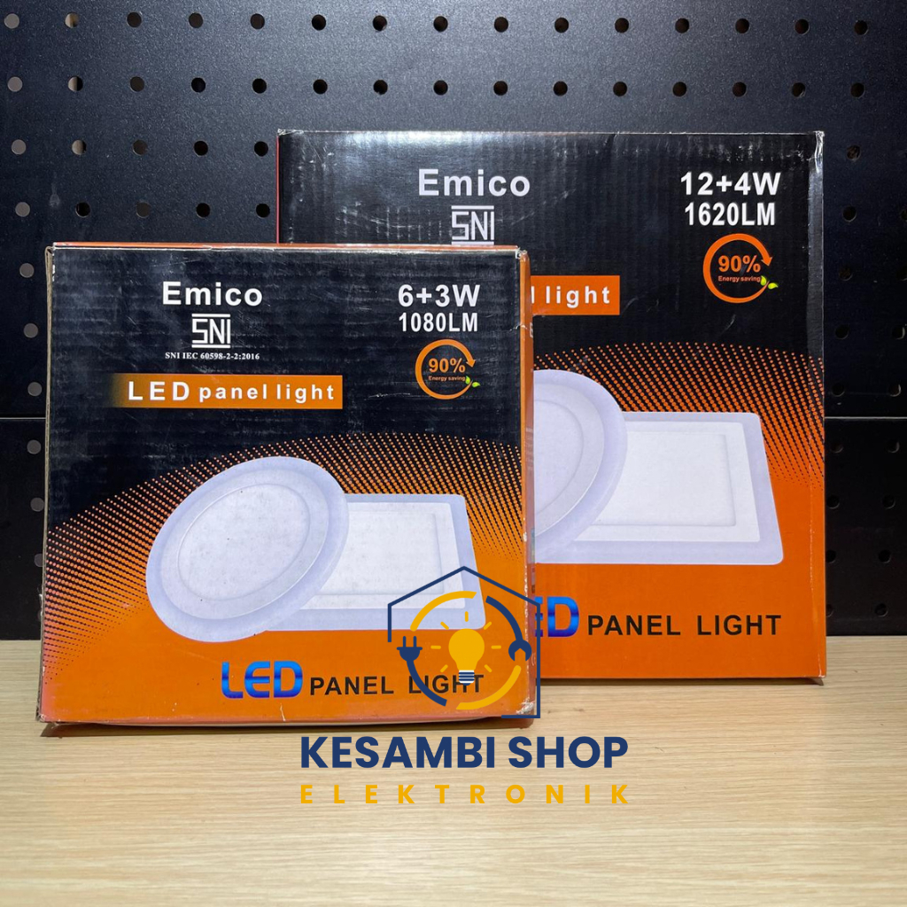 DOWNLIGHT LED 2 WARNA 12+4 / 6+3 KOTAK DAN BULAT INBOW LED PANNEL 2 WARNA