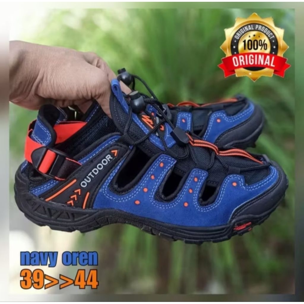 sepatu sandal outdoor kulit pria sandal gunung kulit pria sendal hiking kulit pria terbaru