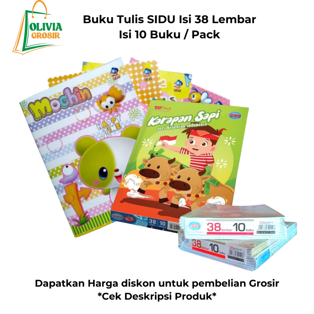 

Buku Tulis SIDU Isi 38 Lembar 10 Buku / Pack