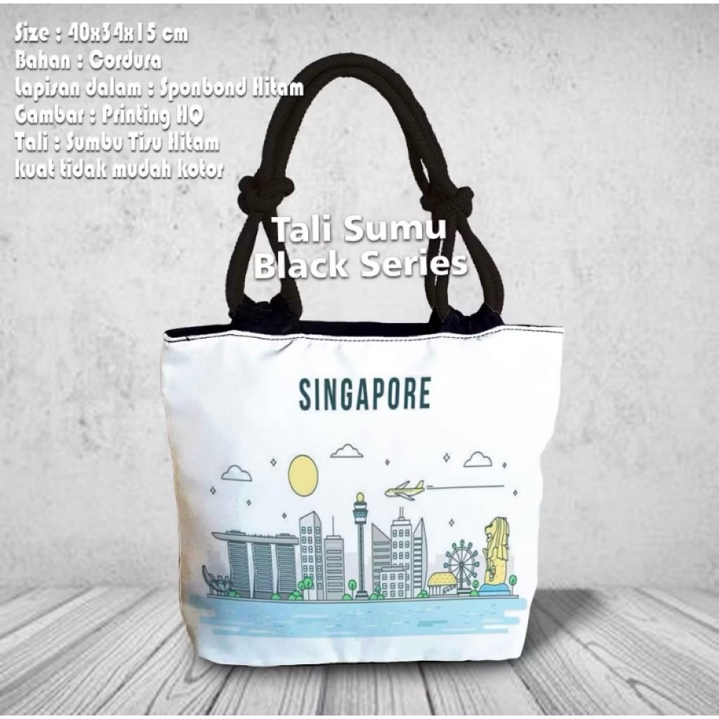 Tas Souvenir Singapore | Tas Singapura | Totebag Singapore | Tas Oleh Oleh Singapura