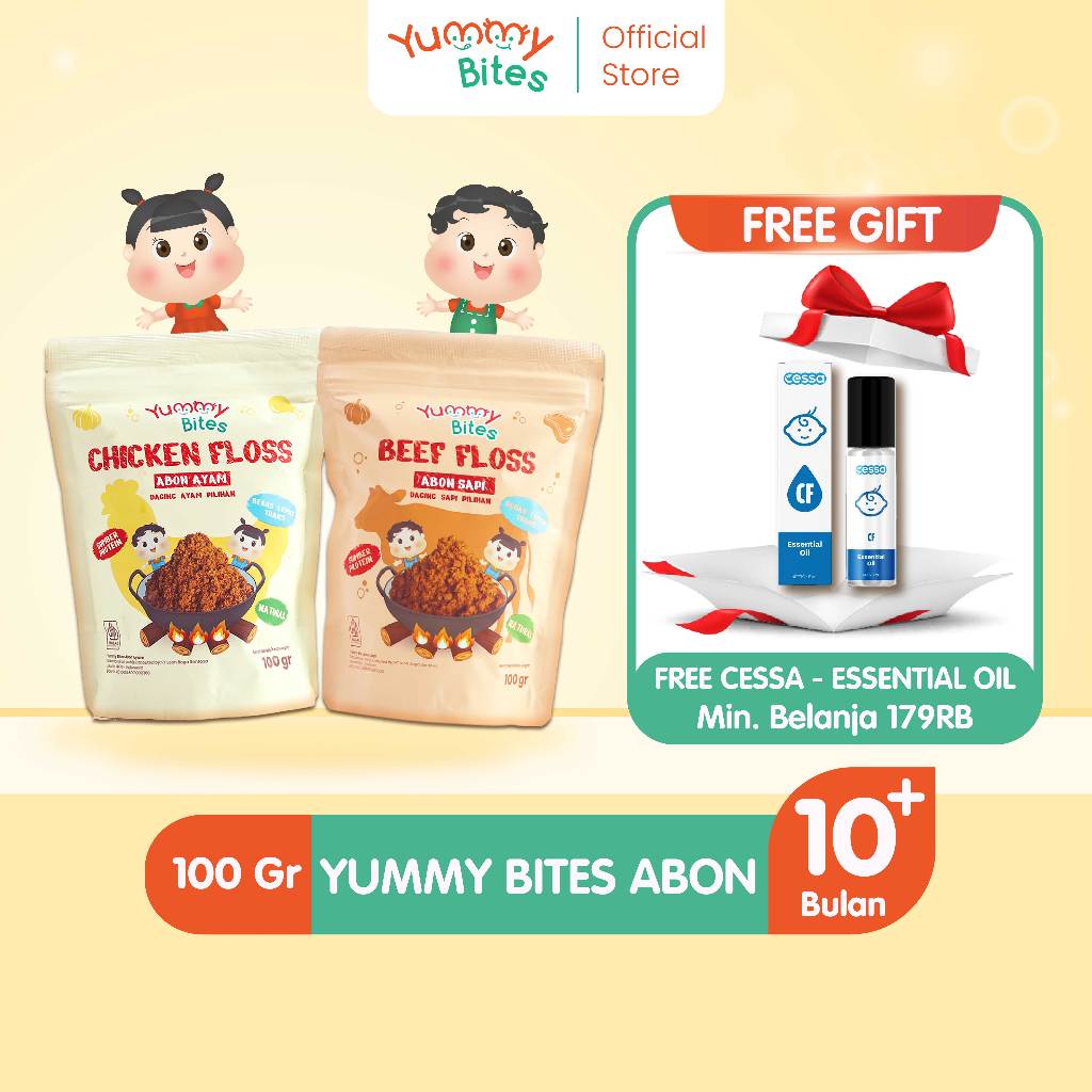 

[NIKITA WILLY EXCLUSIVE] Yummy Bites Abon Mpasi & Anak 100 GR [Abon Ayam, Abon Sapi] - BB Booster - NO MSG