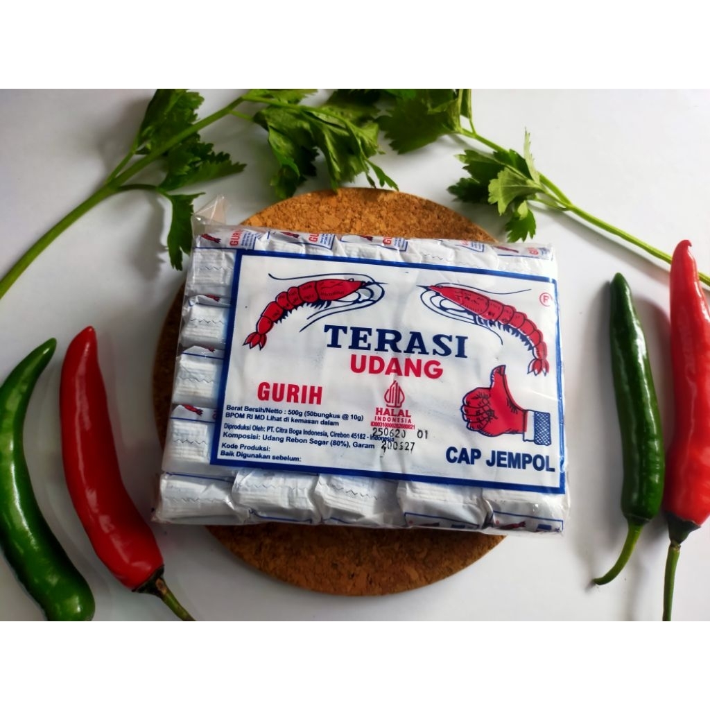

Terasi Udang Cap Jempol Khas Cirebon 500gr (50pcs)