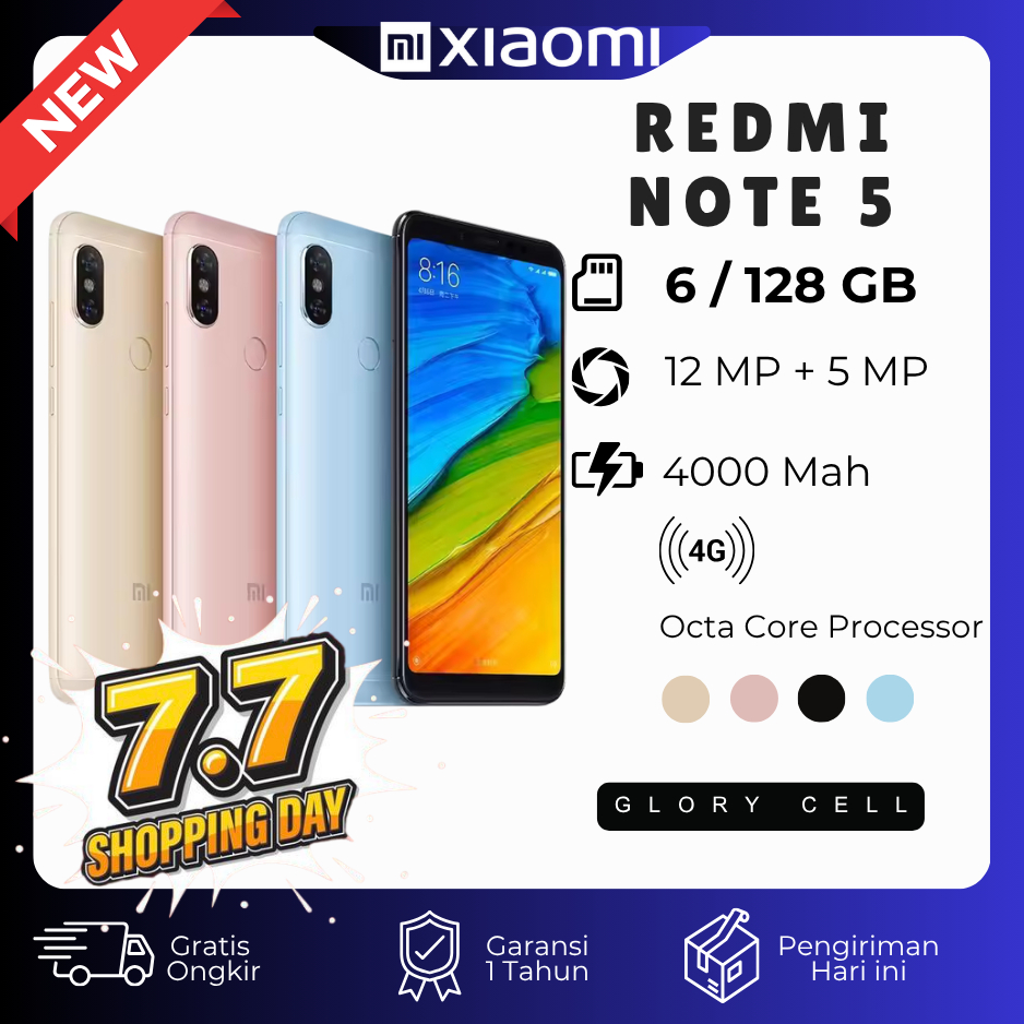 HP Redmi Note 5 Ram 6/128 GB Fullset Free Gift Garansi 1 Tahun Termurah Bisa Cod Vior
