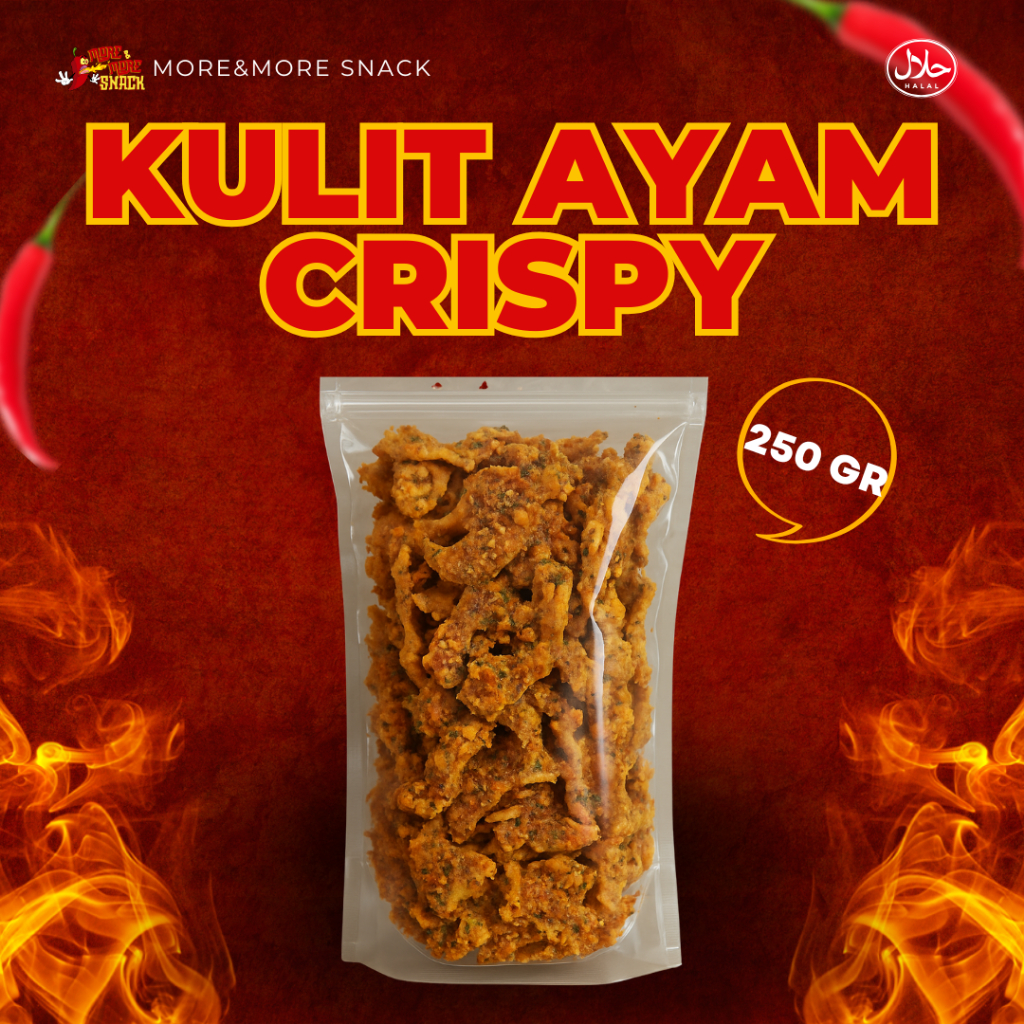 

Kulit Ayam Crispy Pedas Daun Jeruk 250g