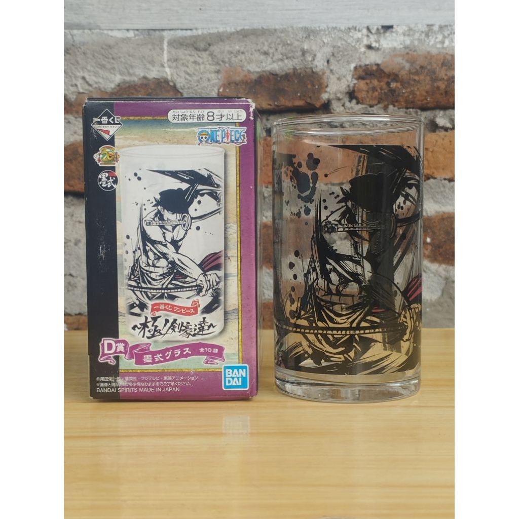 (BOOKED) Ichiban Kuji One Piece - Kyoku  no Kengou Tachi - Roronoa Zoro -  Prize D Glass