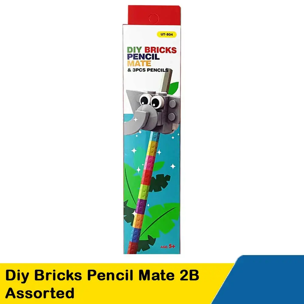

Stationary diy bricks pencil mate 2b 3's assorted