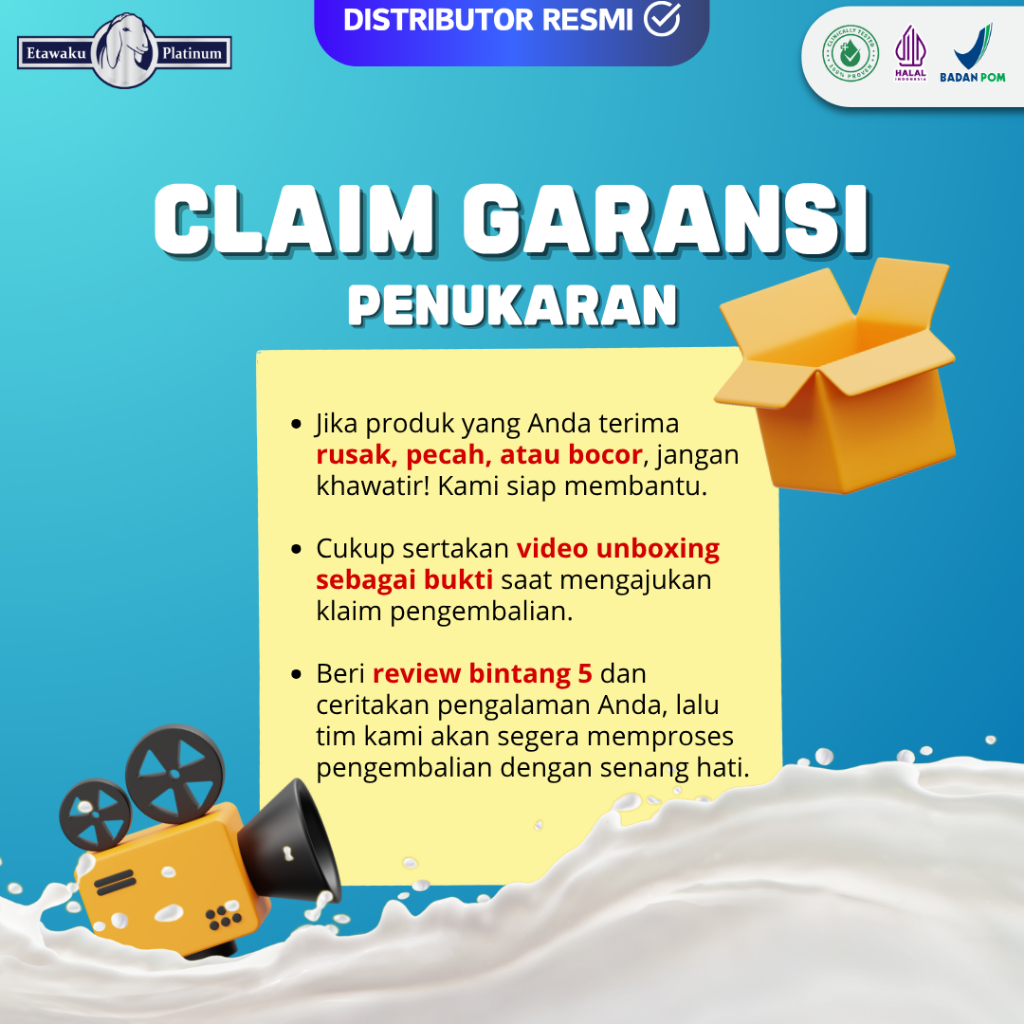 

New // [Paket Hemat 3 Box Ori] Susu Etawaku Platinum Susu Paru-Paru Halal Bpom Atasi Masalah