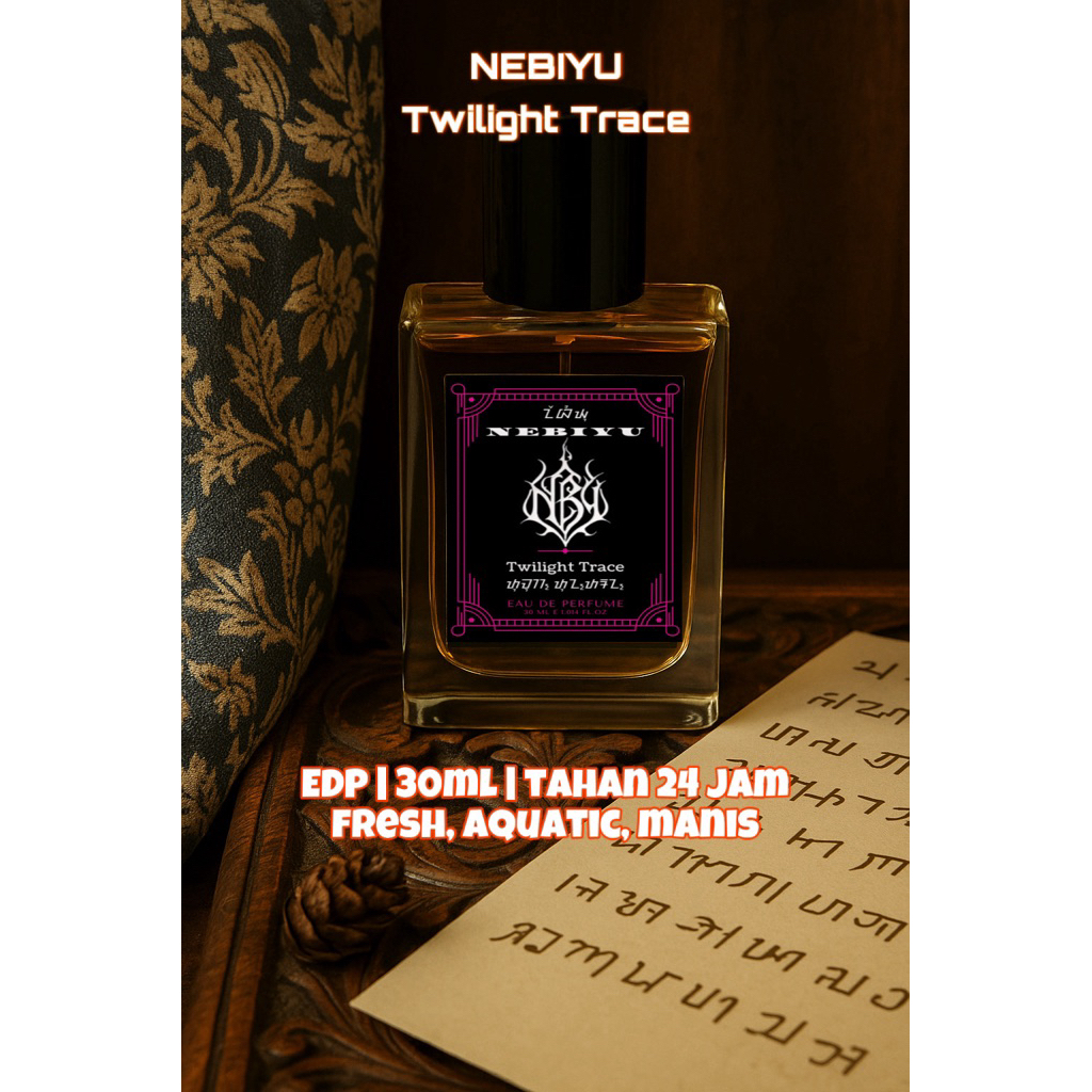 NEBIYU Twilight Trace - Parfum Pria EDP Segar & Manis | Aquatic Ozone Fruits | 30ml Tahan Lama
