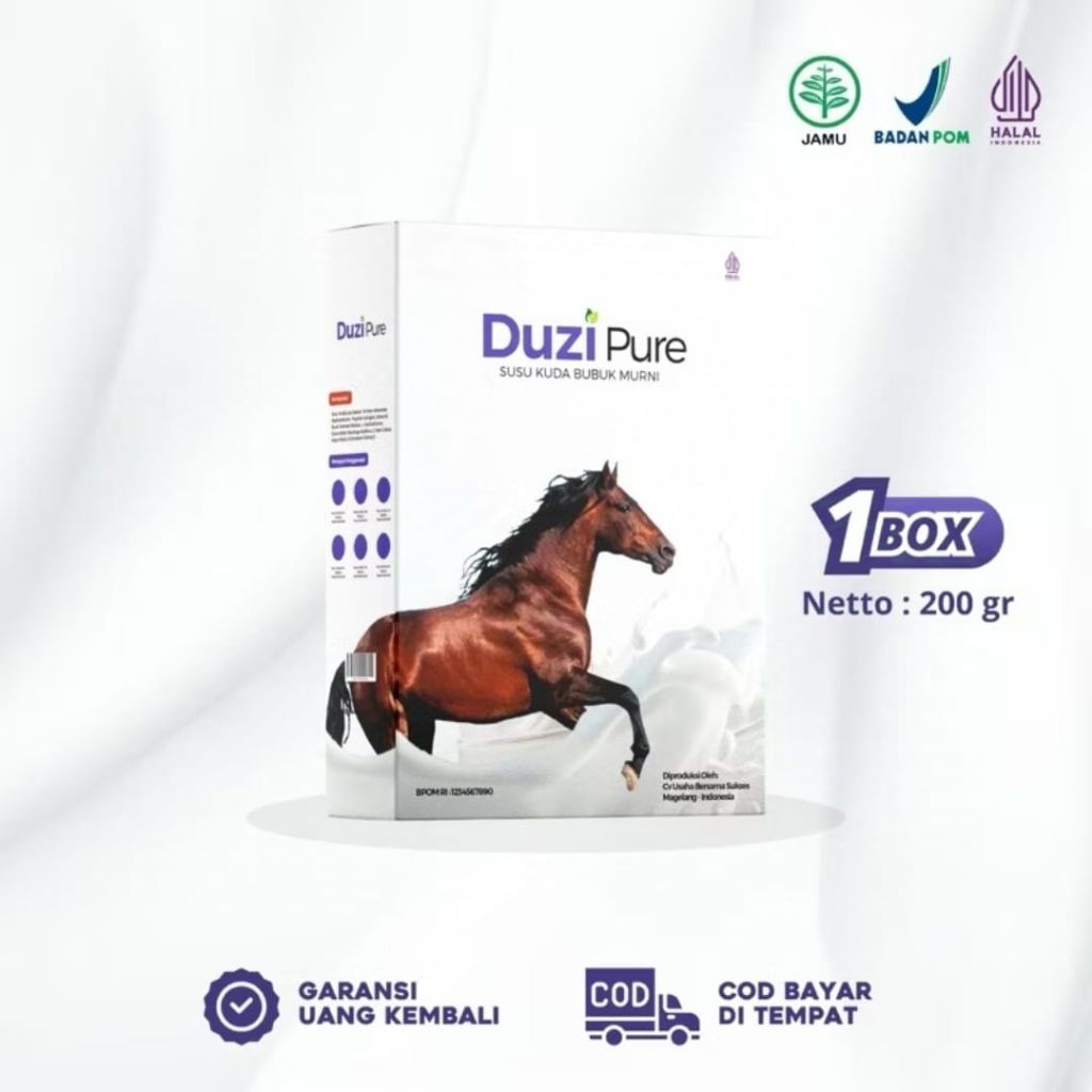 

1 Box Duzi Pure Susu Kuda Murni 100% Original Atasi Masalah Pensendian Tulang