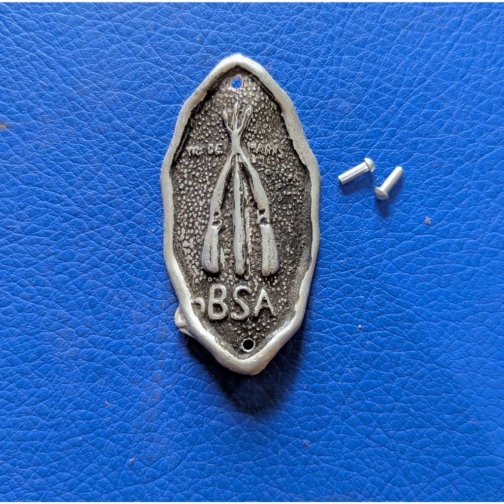 emblem plat merk sepeda onthel bsa bahan aluminium