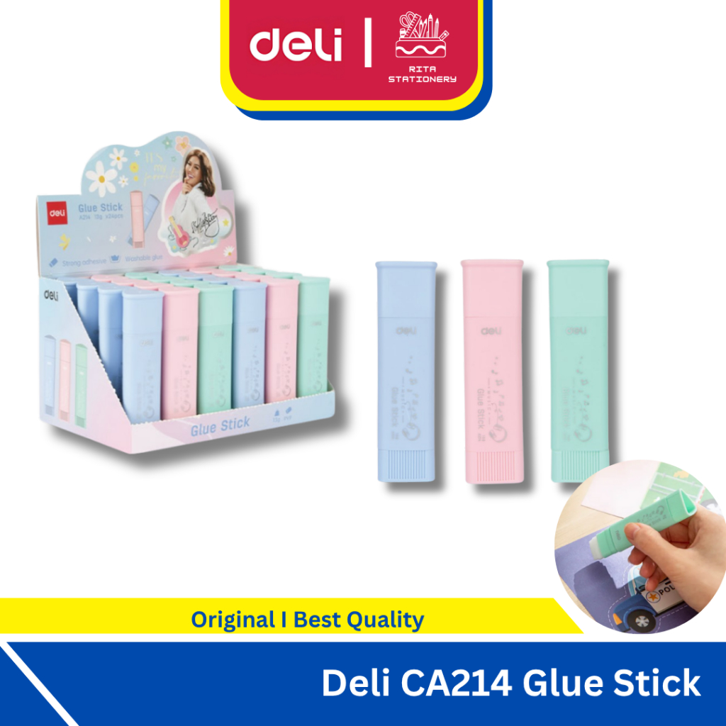 

Deli PVP Glue Stick / Lem Stik Padat 13g Perekatan Kuat CA214