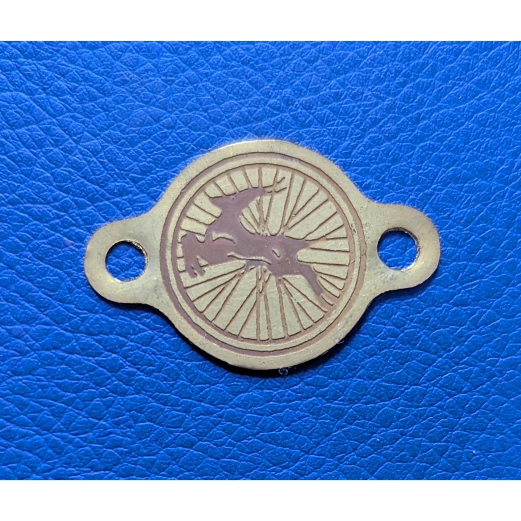 emblem plat merk sepeda onthel gazelle bagian slebor belakang