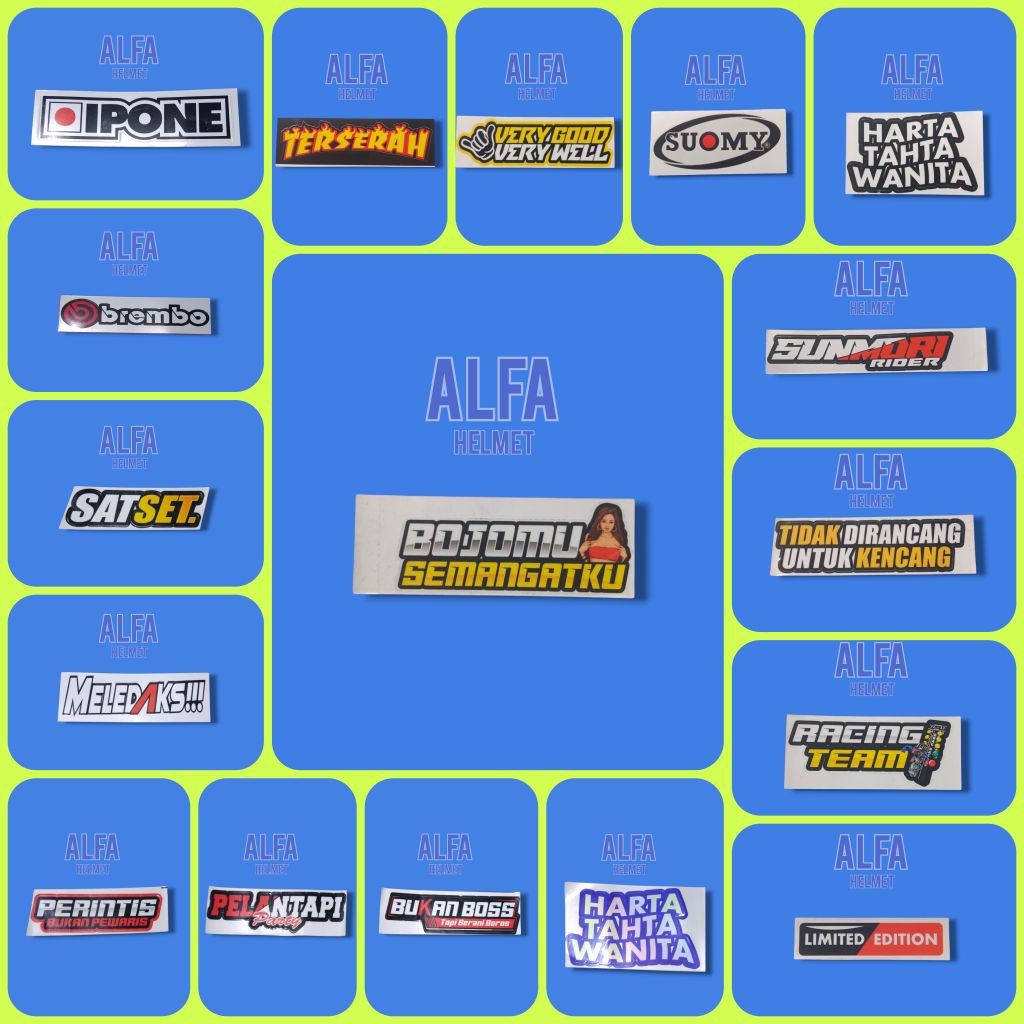 Sticker Kata Kata Lucu / Stiker Kata Kata Helm, Motor, Elektronik