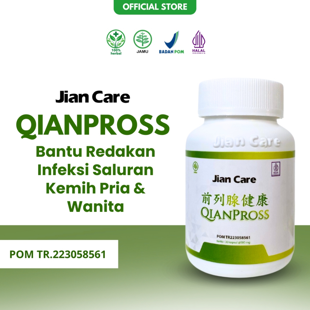 Jian Care Qianpross - Herbal Cina Alami Bantu Ringankan Gejala Prostat & Infeksi Saluran Kemih BPOM