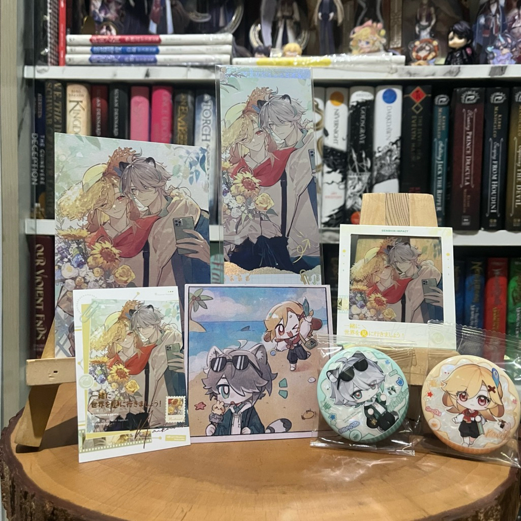 

Alhaitham & Kaveh Haikaveh by Liusha Tiket Glitter Artprint Transparent Card Badge